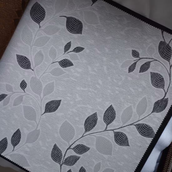 Горячие продажи, высокое качество, бытовой продукт Cortinas, узор Hojitas, 100% полиэстер, жаккардовая ткань для штор